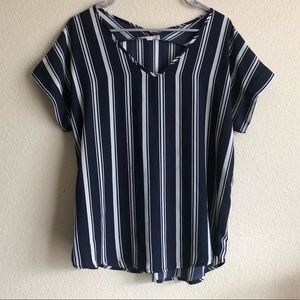 Blue and White light Top